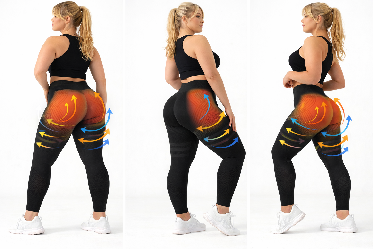 Leggings Moldeadores Push-Up 4D – Negro