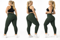 Leggings Moldeadores Push-Up 4D – Verde Oliva