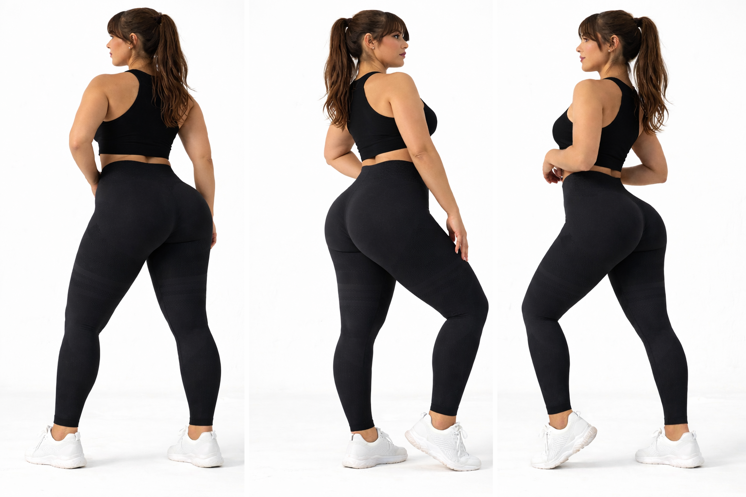 Leggings Moldeadores Push-Up 4D – Negro