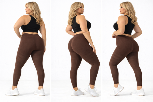 Leggings Moldeadores Push-Up 4D – Marrón